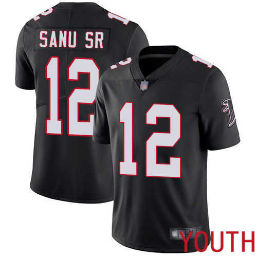 Atlanta Falcons Limited Black Youth Mohamed Sanu Alternate Jersey NFL Football #12 Vapor Untouchable->youth nfl jersey->Youth Jersey